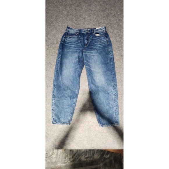American Eagle Acid Wash Blue Denim Jeans Women's Size 14 Long - Picture 1 of 10